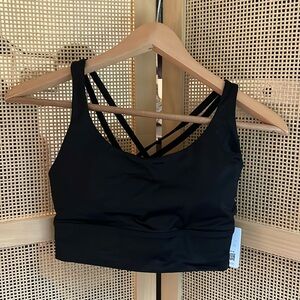 Lululemon energy longline bra in foil black size 8